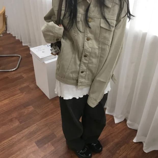 에이블리 워싱코튼자켓