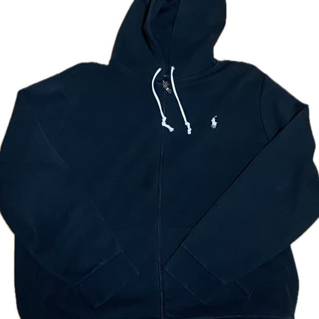빈티지 폴로 랄프 로렌 집업 후디 black XL