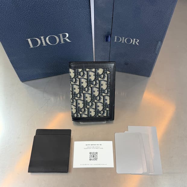 [리오브] 디올 오블리크 자카드 트래블 키트 여권 중지갑