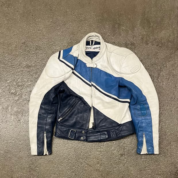 80s Hein Gericke 가죽 레이싱 자켓 (95)