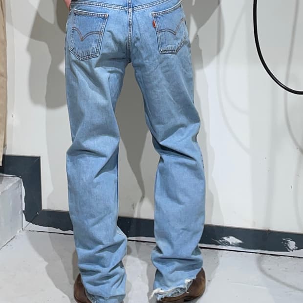 리바이스 오랜지탭 스트레이트핏 데님팬츠