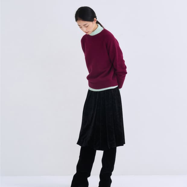 포코포스카  볼륨 스커트 벨벳