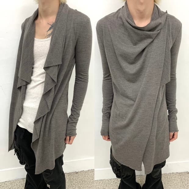 Helmut Lang draped wool cardigan