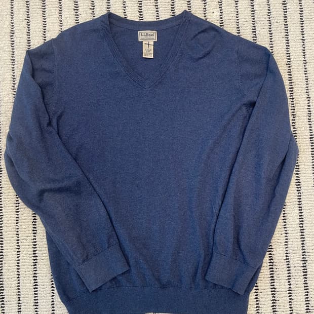 엘엘빈 라이트블루 캐시미어 블랜드 니트