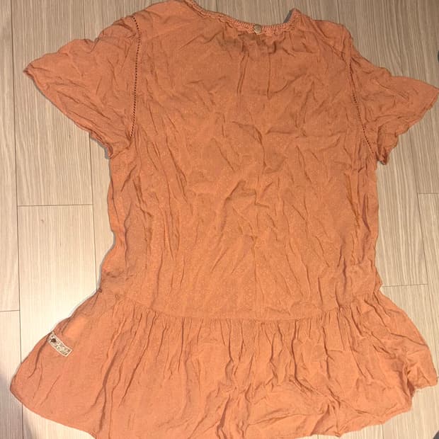 모리걸 히피 오렌지 반팔 블라우스 일본 빈티지 y2k 하구미아오이유우