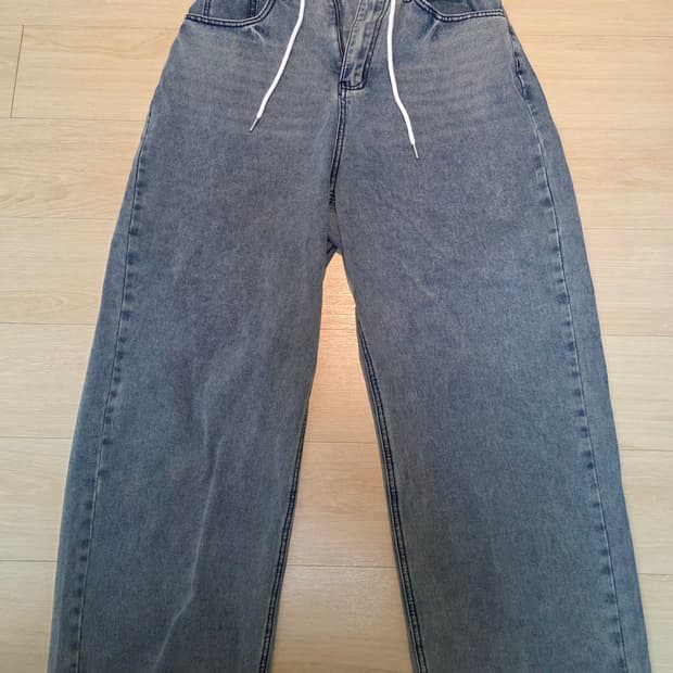 연청 데님 와이드 팬츠 (밴딩)