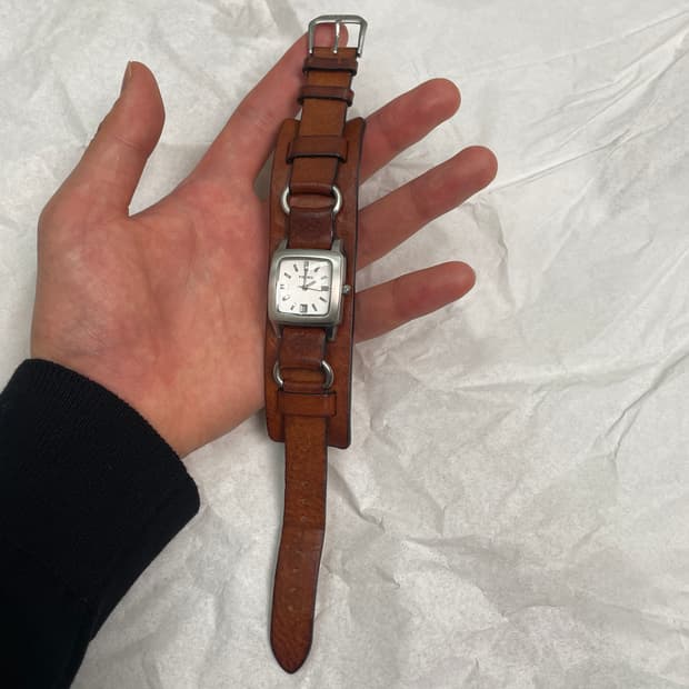 [004] Fossil 빈티지 웨스천 번드 쿼츠 워치 (브라운)