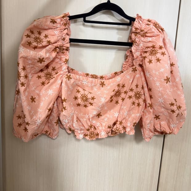 ZARA 자라 패턴 크롭 블라우스