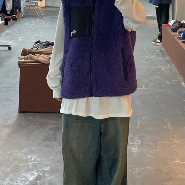 스투시 쉐르파 리버시블 플리스 베스트 H1297