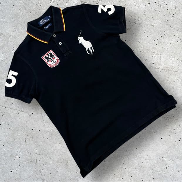 [M] 폴로 랄프로렌 치프키프 블랙 커스텀핏 반팔 카라티 C842