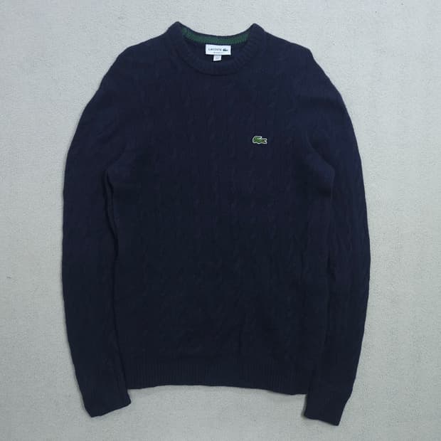 라코스테 케이블 니트 s 네이비