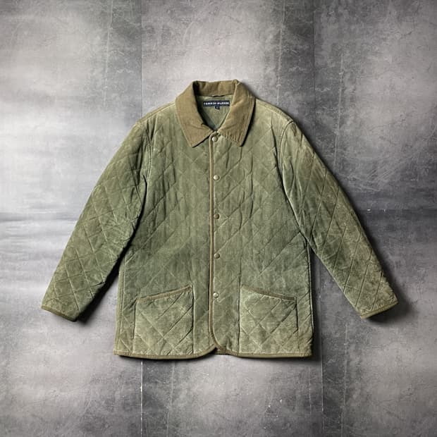TOMMY HILFIGER 토미힐피거 카키 퀄팅 자켓 A00813