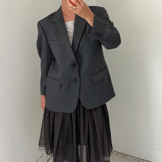 일본빈티지 핀스트라이프 블레이저