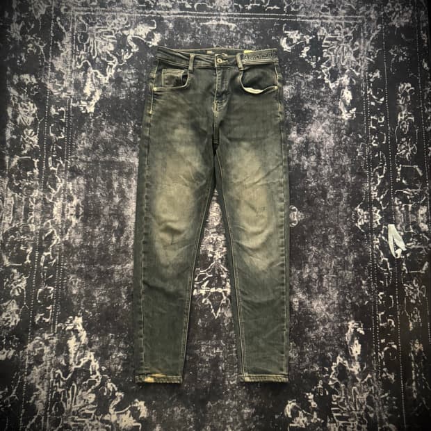 Vintage washed denim pants