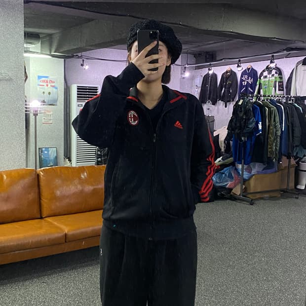 아디다스 ac밀람 아치로고 트랙탑 져지 B2848