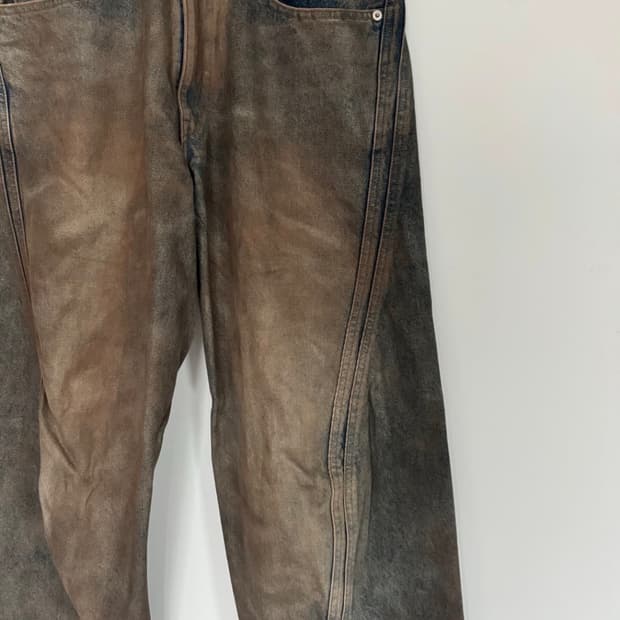 네버포겟 NVRFRGT 3D TWISTED WIDE JEANS 1사이즈