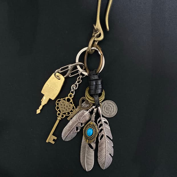 에스닉 깃털 키링