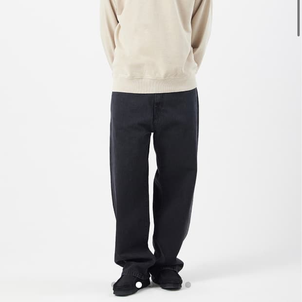 칼하트 윕 랜든 팬츠 로버트슨 블랙 스톤 워시드