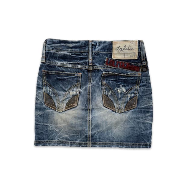 빈티지 Lolita jeans 펑크 로우라이즈 데님 스커트