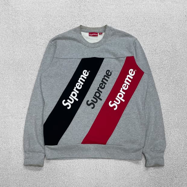 슈프림 Supreme 15ss 애슬레틱 스플릿 크루넥 맨투맨