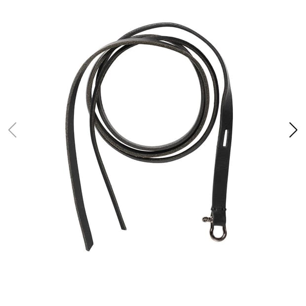 symm Double Thin Leather Belt (Black)