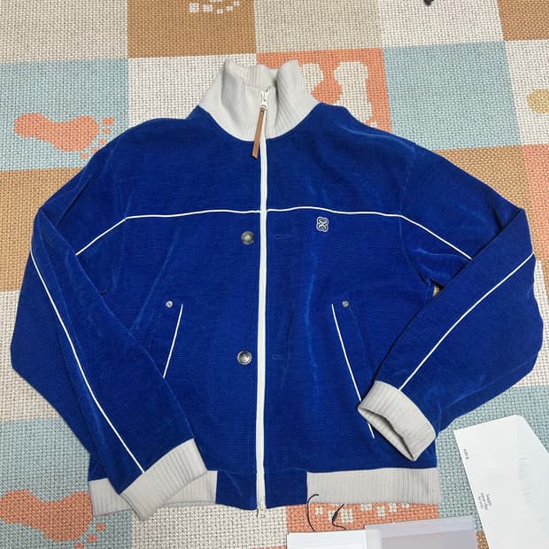 xl 하젠 벨루어 숏 트랙 자켓 리조트 블루