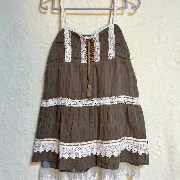 빈티지 모리걸 크로쉐 레이스 원피스