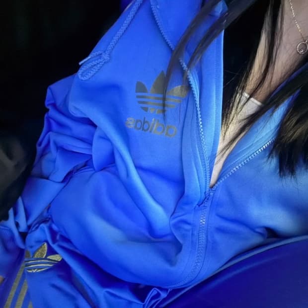 💙[SET]아디다스 파이어버드 골드라인 블루 후드집업&팬츠💙