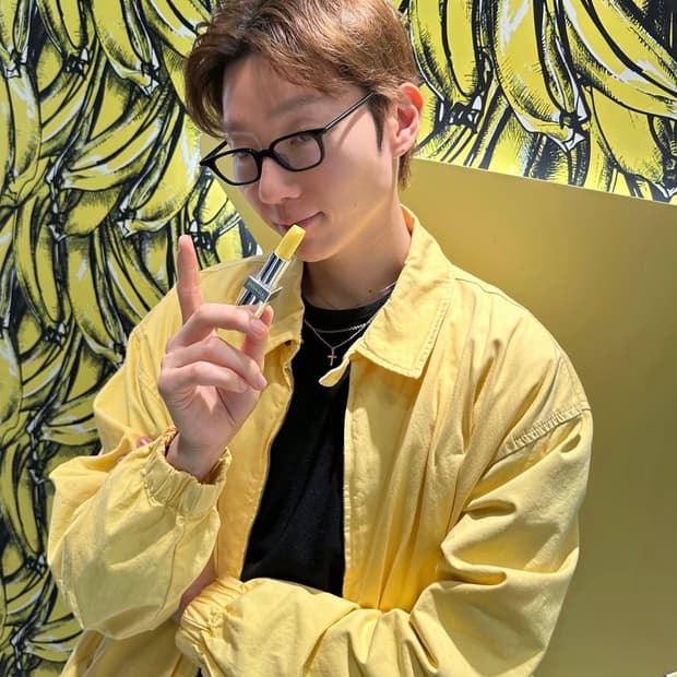 Drôle de Monsieur(드롤 드 무슈) 옐로우 자켓_페퍼유착용