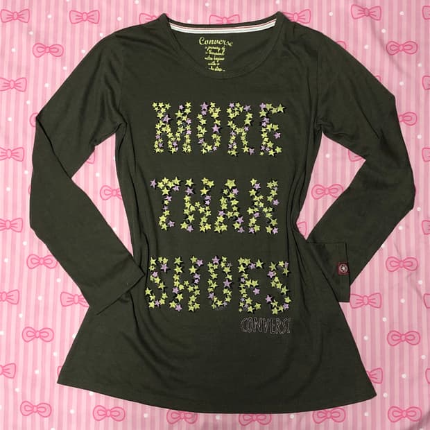 컨버스 카키 별 슬리브