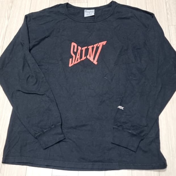챔피온 * Saint 의 콜라보 블랙 긴팔티(xl)