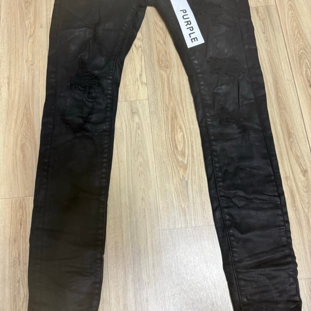 퍼플브랜드 oil spill jean black