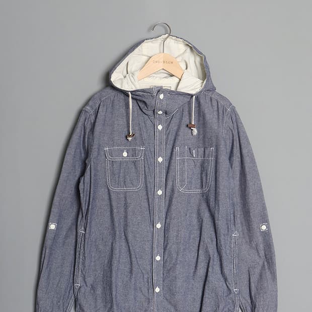 TK MIXPIECE Hooded Work Shirts