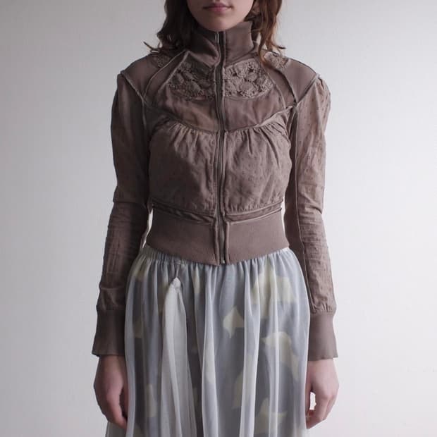 빈티지 레이스 집업