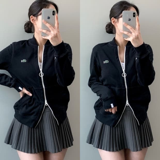 라코스테 코튼 집업