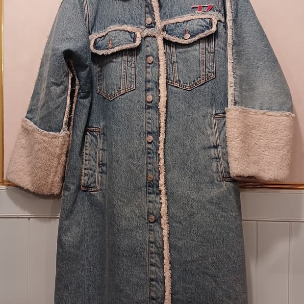 디젤 정품 여성 롱 데님 코트 80 (XXS) 사이즈