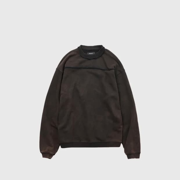 999휴머니티 빈티지 다잉 맨투맨 (블리치드 브라운)