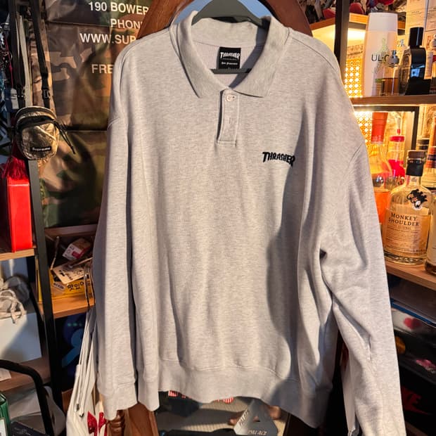 L 트래셔 롱슬리브 폴로 그레이