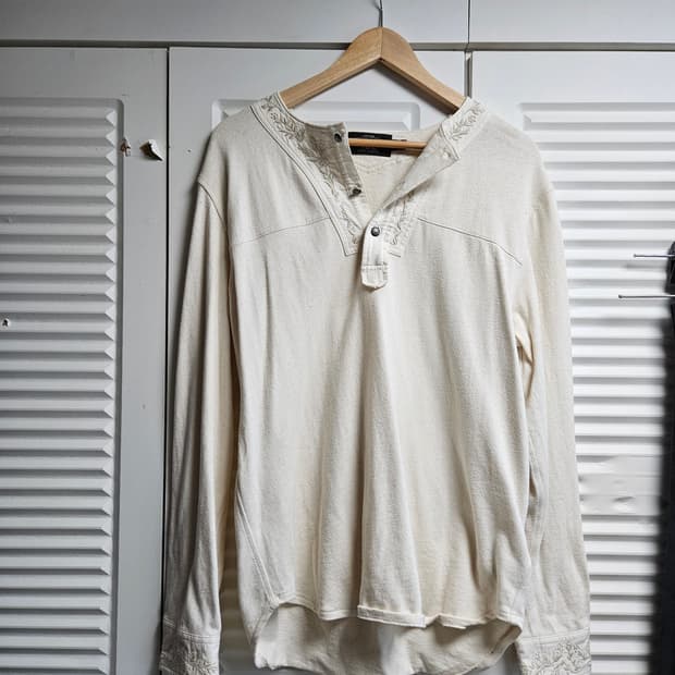 RRL 더블알엘 코튼 자수 헨리넥 판매합니다. (M)