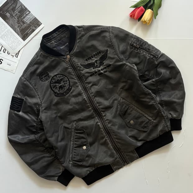 버커루 빈티지 워싱 항공 점퍼