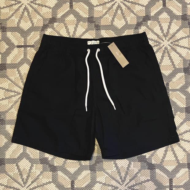 (S) J.Crew 제이크루 6인치 시어서커 스윔 쇼츠 블랙