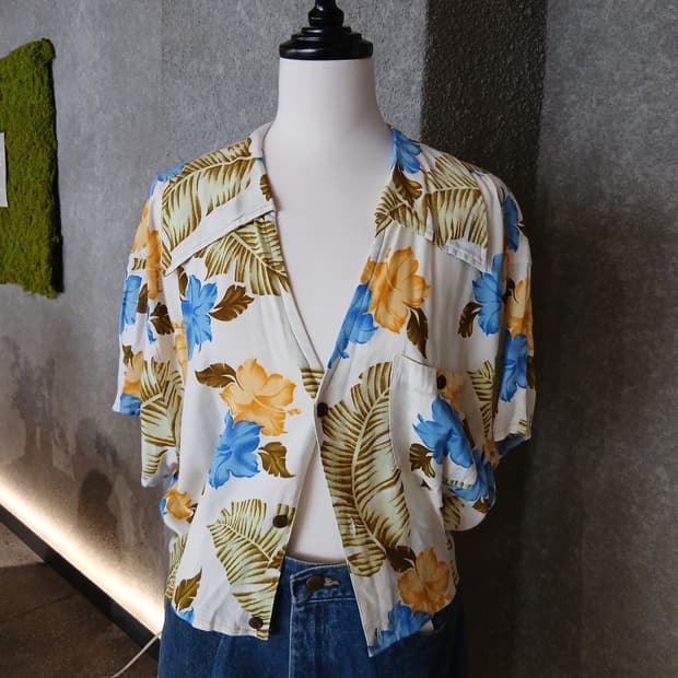 [77circa] 플라워패턴 하와이안 셔츠