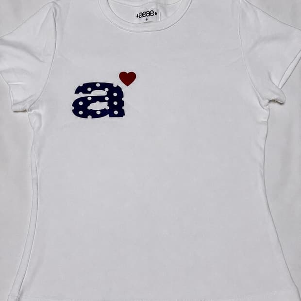 aeae DOT SMALL LETTER TEE WHITE