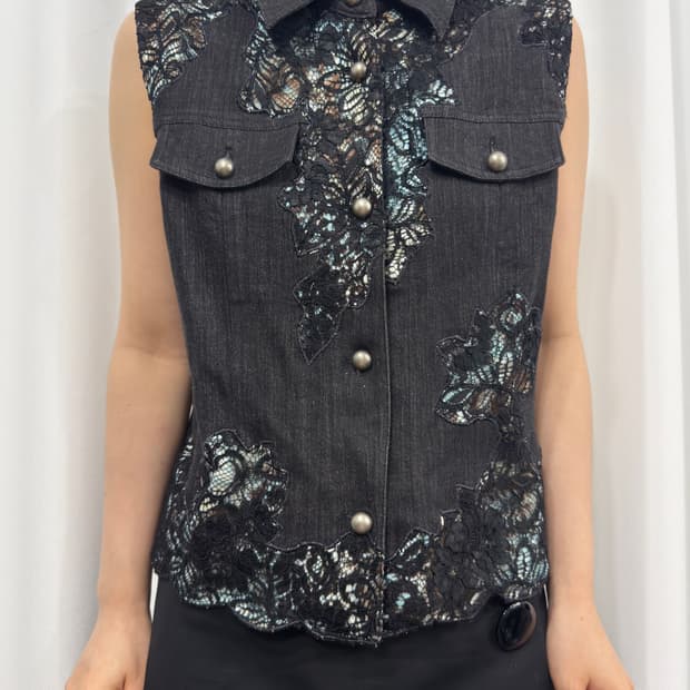 denim design vest