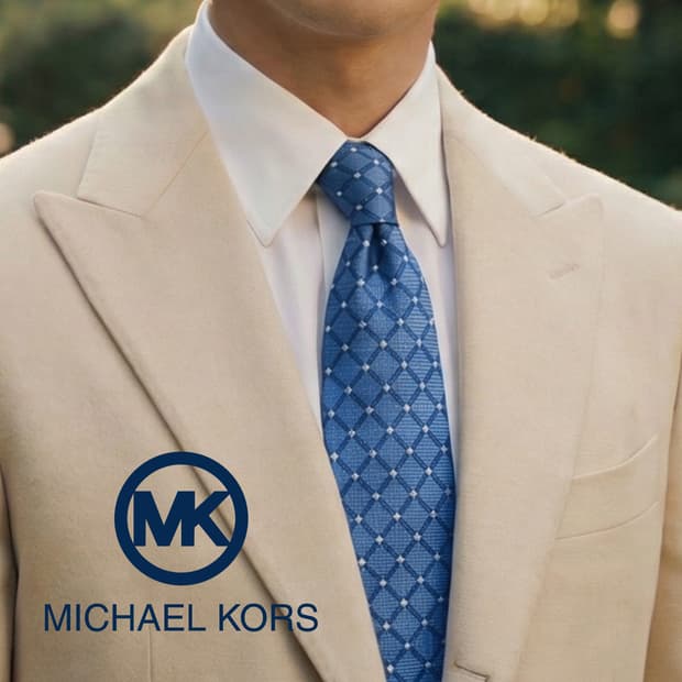 마이클코어스 실크 다이아 패턴 넥타이 8.2cm A+등급 A19846