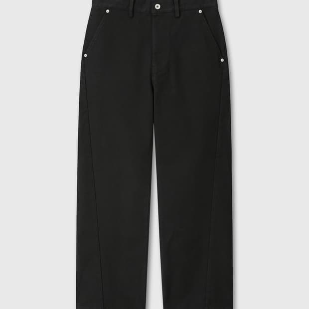 curved seam trousers