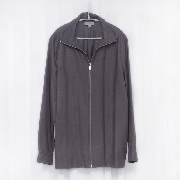 코스 (COS) 퓨어울 집업 포켓리스 소프트 자켓 (100-105)