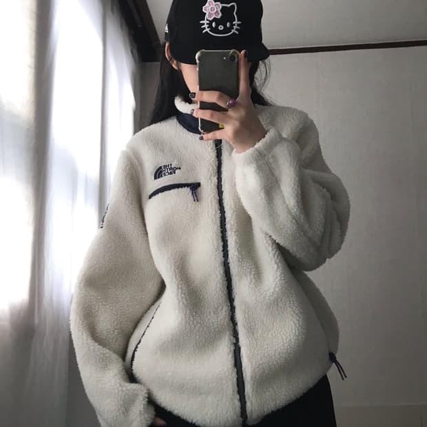 노페 아이보리 후리스