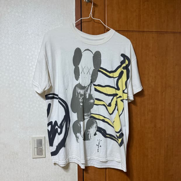 트래비스 스캇x카우스x프라그먼트 반팔 티셔츠