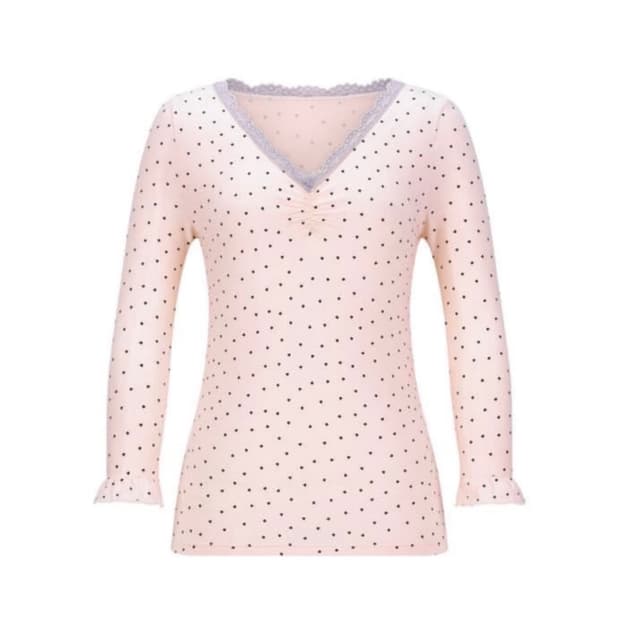 샵페어리 mini heart lace top pink